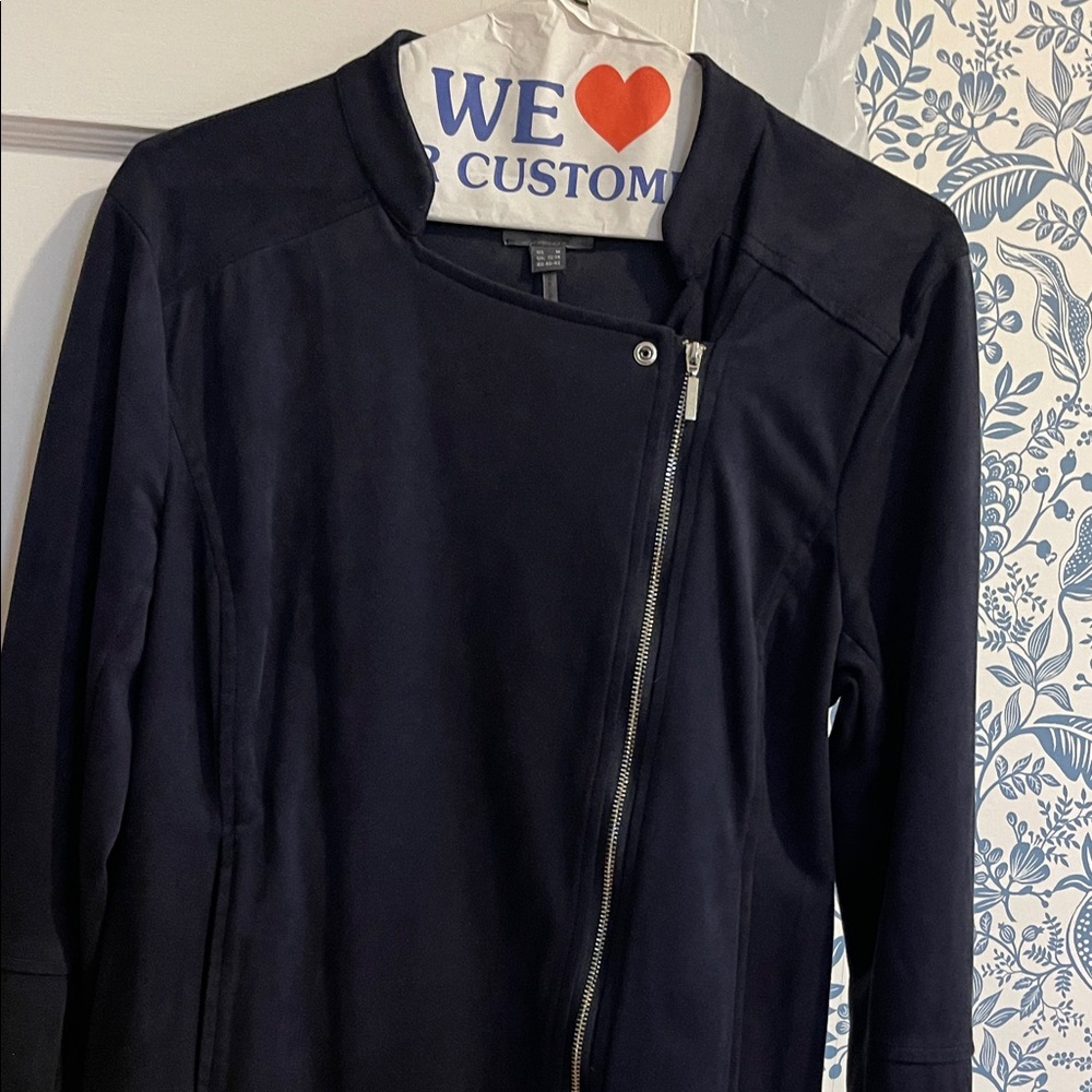 Navy suede jacket